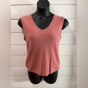 🩷 APRIL CORNELL – Vintage knit sleeveless top – Size L